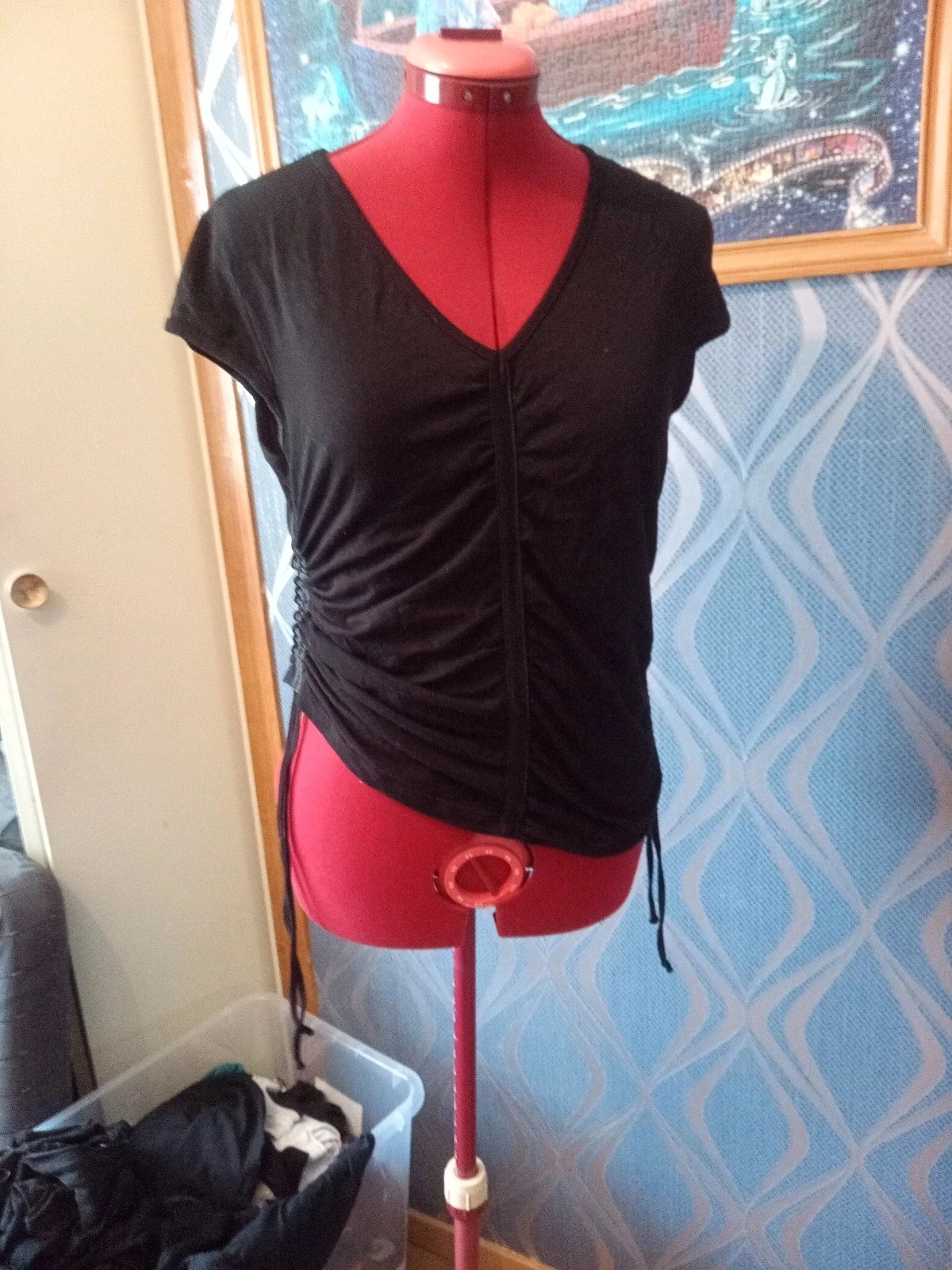 Top Preto Franzido e Ajustável – Estilo Y2K / Casual Chic – photo 6